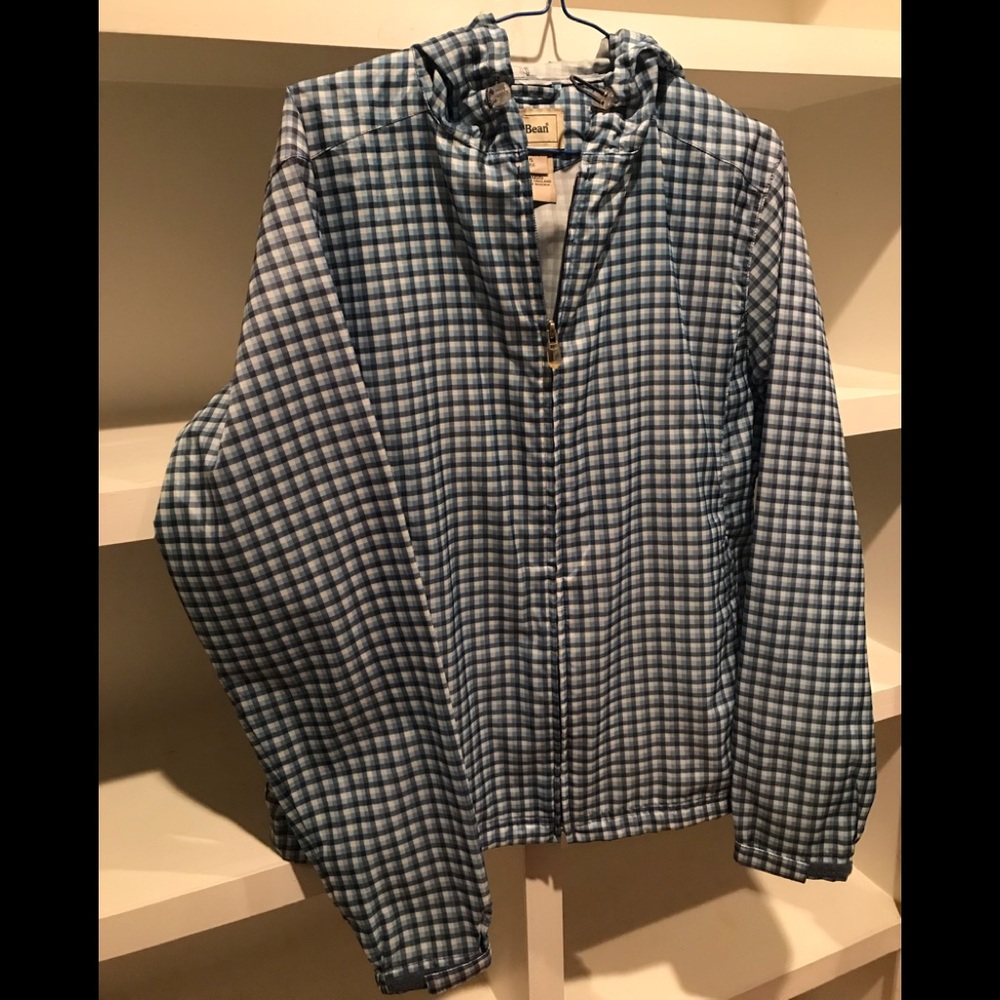 L.L.Bean Women’s Shell Rain Jacket Hoodie NWOT S🔥